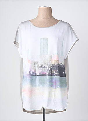 Top imprimé fantaisie manches courtes gris OLSEN femme