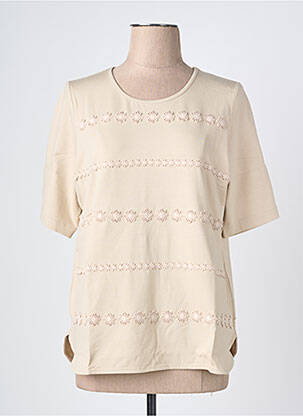 T-shirt stretch manches courtes beige RABE femme