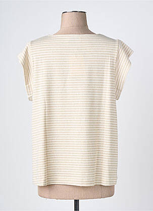 T-shirt coupe droite manches courtes beige GUITARE femme