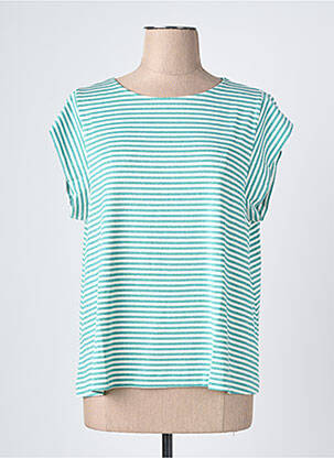 T-shirt coupe droite manches courtes vert GUITARE femme
