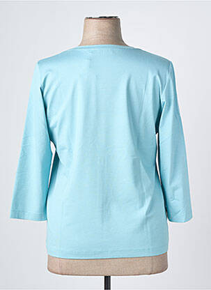 T-shirt sérigraphie avec strass manches 3/4 bleu RABE femme