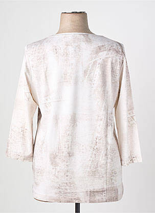 Top tissage jersey manches 3/4 beige THOMAS RABE femme