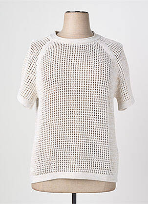 Pull maille ajourée manches courtes or RABE femme