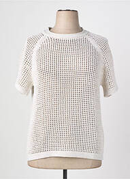 Pull maille ajourée manches courtes or RABE femme