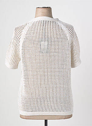 Pull maille ajourée manches courtes or RABE femme