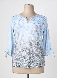 T-shirt col v manches 3/4 bleu RABE femme