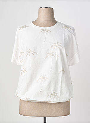 T-shirt stretch manches courtes beige RABE femme