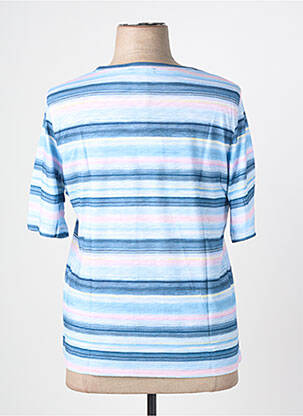 T-shirt stretch manches courtes bleu THOMAS RABE femme