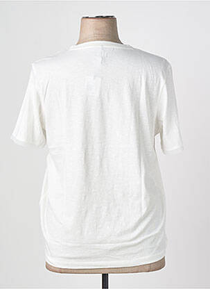 T-shirt col v manches courtes blanc OLSEN femme