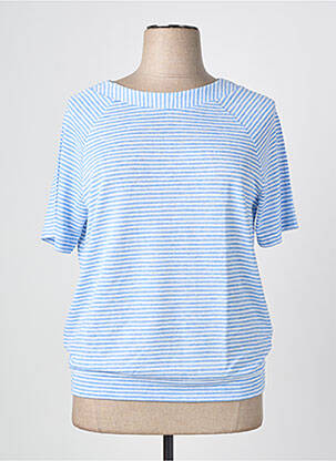 Pull stretch manches courtes bleu RABE femme