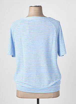 Pull stretch manches courtes bleu RABE femme