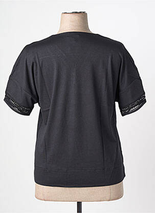 Top tissage crêpe manches courtes noir OLSEN femme