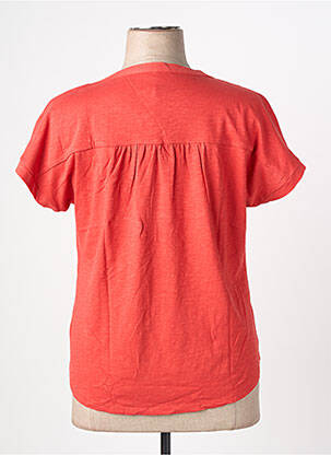 T-shirt col v manches courtes orange OLSEN femme
