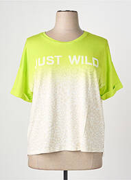 T-shirt coupe droite manches courtes vert TUZZI femme