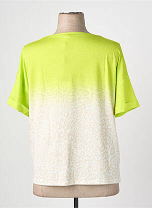 T-shirt coupe droite manches courtes vert TUZZI femme