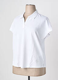 Polo coupe droite manches courtes blanc THOMAS RABE femme
