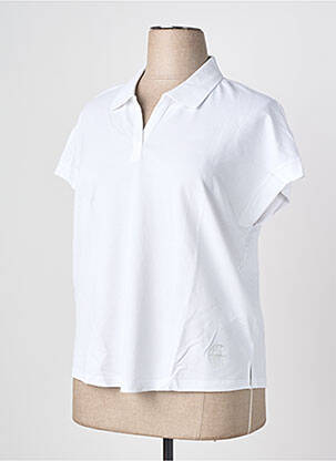 Polo coupe droite manches courtes blanc THOMAS RABE femme