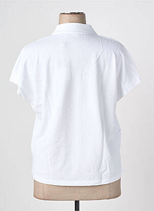 Polo coupe droite manches courtes blanc THOMAS RABE femme