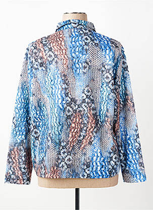 Chemisier coupe cintrée manches longues bleu GRIFFON femme