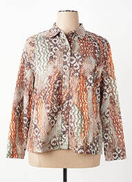 Chemisier imprimé fantaisie manches longues orange GRIFFON femme