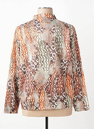 Chemisier imprimé fantaisie manches longues orange GRIFFON femme