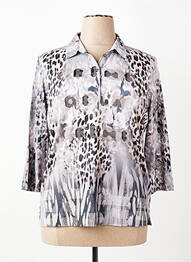 Polo stretch manches 3/4 gris RABE femme