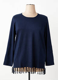 Pull col rond manches longues bleu RABE femme