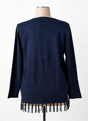 Pull coupe droite manches longues bleu RABE femme