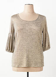 T-shirt coupe droite manches 3/4 or ESCORPION femme
