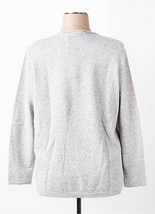 Pull coupe droite manches longues gris OLSEN femme