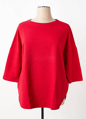 Top stretch manches 3/4 rouge OLSEN femme