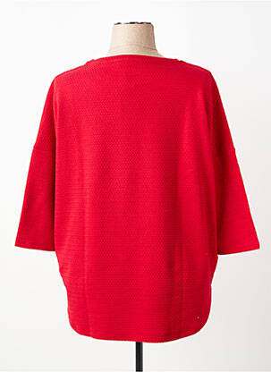 Top stretch manches 3/4 rouge OLSEN femme