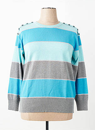 Pull coupe droite manches longues bleu RABE femme