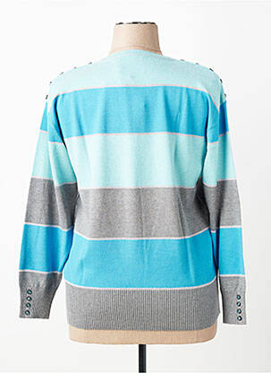 Pull coupe droite manches longues bleu RABE femme
