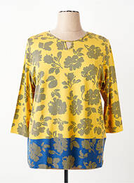 T-shirt imprimé fantaisie manches 3/4 jaune RABE femme