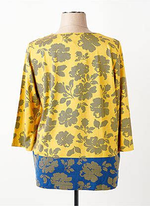 T-shirt imprimé fantaisie manches 3/4 jaune RABE femme
