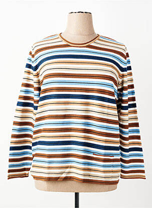 Pull coupe droite manches longues marron RABE femme