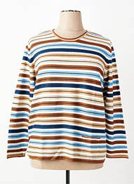 Pull col rond manches longues marron RABE femme