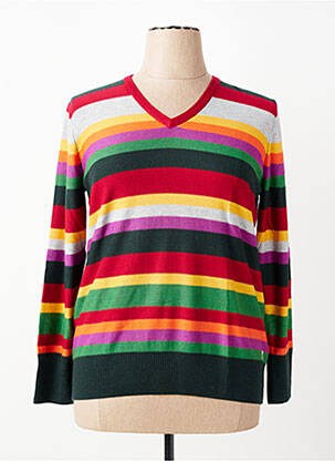 Pull coupe cintrée manches longues rouge THOMAS RABE femme