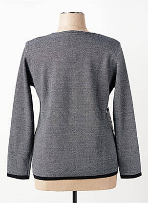 Pull coupe cintrée manches longues noir GRIFFON femme