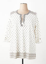 T-shirt manches 3/4 manches 3/4 blanc OLSEN femme