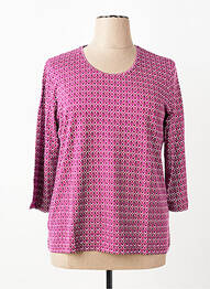 T-shirt imprimé fantaisie manches 3/4 violet RABE femme