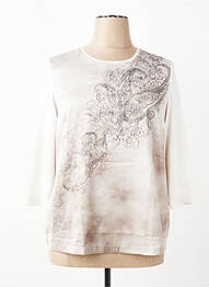 T-shirt imprimé fantaisie manches longues beige RABE femme