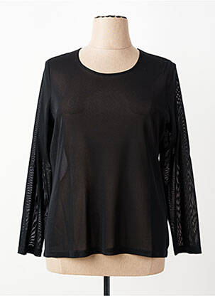 T-shirt manches longues manches longues noir PAUSE CAFE femme