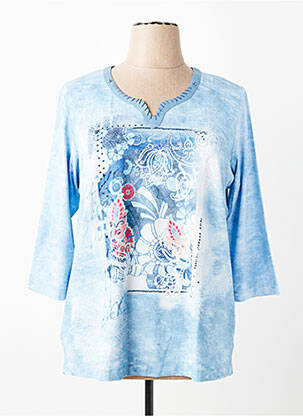 T-shirt manches 3/4 manches 3/4 bleu RABE femme
