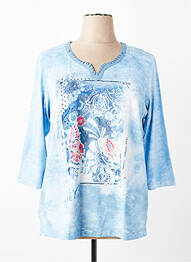 T-shirt imprimé fantaisie manches 3/4 bleu RABE femme
