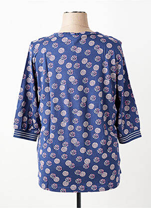Top imprimé fantaisie manches 3/4 bleu OLSEN femme