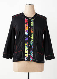 Veste casual col rond noir CHRISTINE LAURE femme