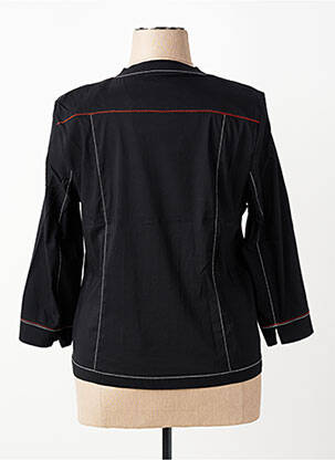 Veste casual col rond noir CHRISTINE LAURE femme