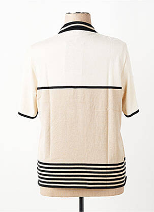 Polo coupe droite manches courtes beige PAUPORTÉ femme